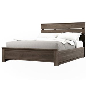 Complete Bed Queen Size 60 in. With Storage by MEQ