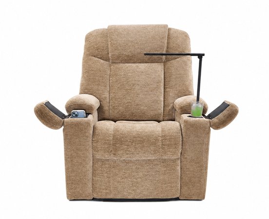 Power lift massage and heat recliner