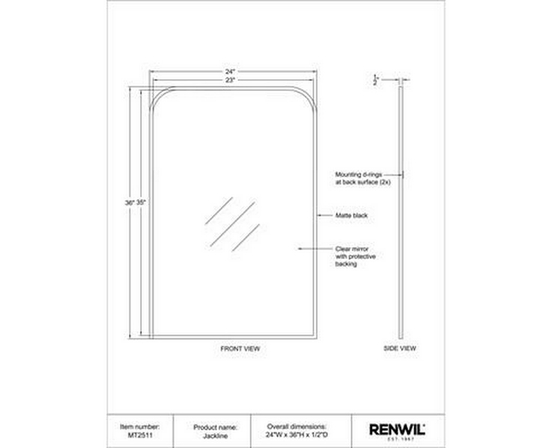 Jackline Wall Mirror by Renwil