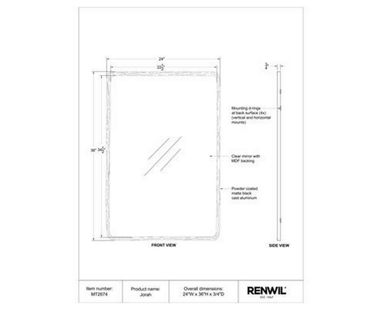 Jorah Wall Mirror by Renwil
