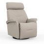 Power Rocking and Swivel Reclining Armchair in leather by Fjords-Large