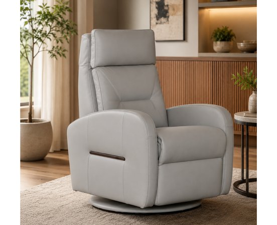 Small Power Reclining Leather armchair by Fornirama