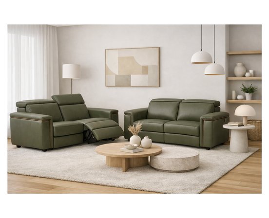 Leather Reclining Loveseat by Fornirama