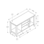 TV Stand with Cable Management by Monarch