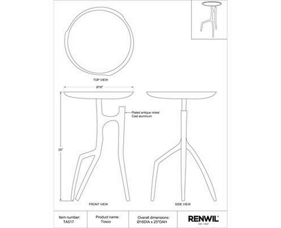 Tosco Accent Table by Renwil