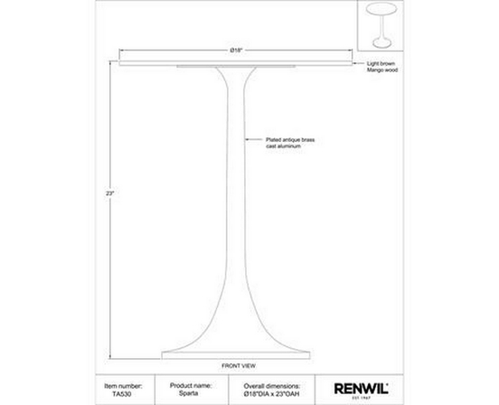 Sparta Accent Table by Renwil