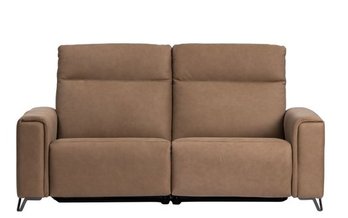 Fabrice Leather Power Reclining Condo Sofa with Power Headrest by Elran