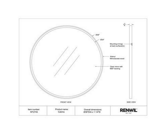 Cabiria Wall Mirror by Renwil
