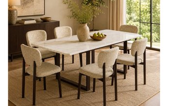 Burton 7-pc extendable Dining Room Set  by Amisco