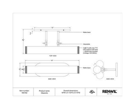 Oleandro Wall Sconce by Renwil