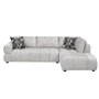 Fabric Sectionnal Sofa with corner chair on the right by Deco-Style