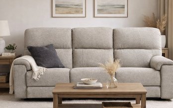 Maria Fabric Recliner Sofa by Elran