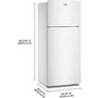 Whirlpool 28-Inch, 18.0 Cu. Ft. Top Freezer Refrigerator With Total Coverage Cooling - WRTX5118TZ