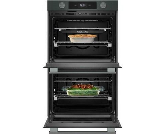 KitchenAid 30-Inch Smart Electric Double Wall Oven With Intelligent Cooking Camera - KOED930SBE