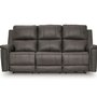 Bleckley Power Reclining Sofa in Leather Match with Adjustable Headrest by Signature Design by Ashley