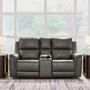 Bleckley Power Reclining Loveseat in Leather Match with Adjustable Headrest by Signature Design by Ashley