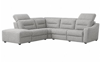 Nora 5-PC Power Reclining Fabric Sectional with Adjustable Headrest by Elran