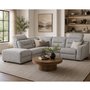 Nora 5-PC Power Reclining Fabric Sectional with Adjustable Headrest by Elran