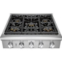 Thermador 30-Inch Built-In Gas Rangetop With Patented Pedestal Star® Burners - PCG305W