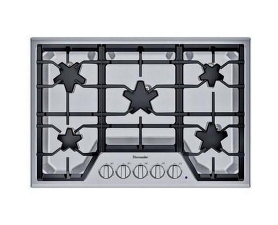 Thermador 30-Inch Built-In Gas Cooktop With Patented Star® Burners - SGSX305TS