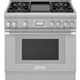 Thermador 36-Inch Freestanding Gas Range With Extralow® Burners - PRG364WDH