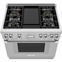 Thermador 36-Inch Freestanding Gas Range With Extralow® Burners - PRG364WDH