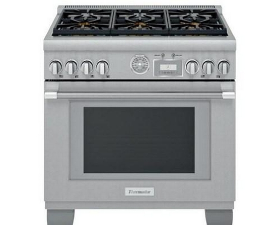 Thermador 36-Inch Freestanding Dual-Fuel Range With Extralow® Burners - PRD366WGC