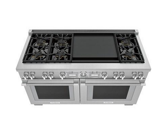 Thermador 60-Inch Freestanding Dual-Fuel Range With Extralow® Burners - PRD606WEG