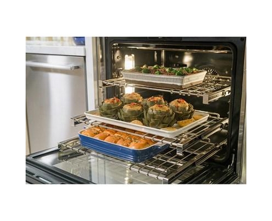 Thermador 30-Inch, 7.3 Cu. Ft. Built-In Double Wall Oven With Steam Convection - MEDS302BS