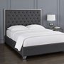 Kroma Grey Fabric Queen Bed