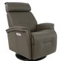 Power Rocking and Swivel Reclining Armchair in leather by Fjords-Small