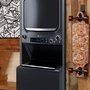 GE 27 in. Electric Unitized Spacemaker 4.5 cu. ft. Washer 5.9 cu. ft. Dryer Diamond Gray - GUD57EEMTDG