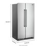 Maytag 36-Inch, 25 Cu.Ft. Freestanding Side-By-Side Refrigerator With Brighseries™ Led Lighting - MSS25N4MKZ