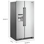 Maytag 36-Inch, 25 Cu.Ft. Freestanding Side-By-Side Refrigerator With External Water And Ice Dispensing System - MSS25C4MGZ