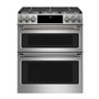 Café 30-Inch Slide-In Gas Double Oven Range With Convection Technology - CCGS750P2MS1