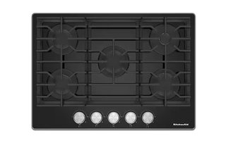KitchenAid 30-Inch Built-In Gas Cooktop With 5 Burners - KCGG530PBL