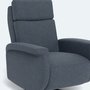Power Reclining and Swivel Fabric Armchair by Elran