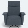 Power Reclining and Swivel Fabric Armchair by Elran