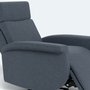 Power Reclining and Swivel Fabric Armchair by Elran