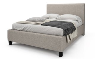 Jane Complete Upholstered Double size Bed 54 in. by Beaudoin
