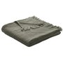 Muslin olive green throw Brunelli - 722O150