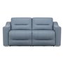 Nora Power Reclining Leather Condo Sofa with power headrest by Elran