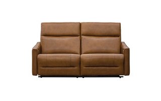 Rachel Leather Power Reclining Condo Sofa with Lumbar Suuport by Elran