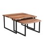 Jivin 2pc Coffee Table Set in Natural and Black