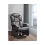 Gliding Leather Armchair Rocking Swivelling and Reclining by Pel