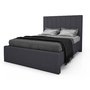 Noah Complete Upholstered Double size Bed 60 in. by Beaudoin