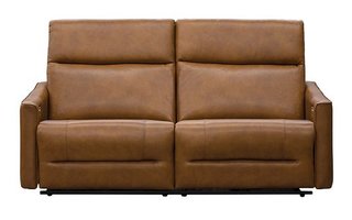 Rachel Leather Power Reclining Loveseat with Lumbar Support by Elran