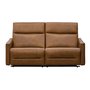 Rachel Leather Power Reclining Loveseat with Lumbar Support by Elran