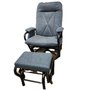Gliding Armchair Rocking Swivelling and Reclining with ottoman by Pel
