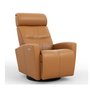 Power Rocking and Swivwl Reclining Armchair in leatherby Fjords-Small